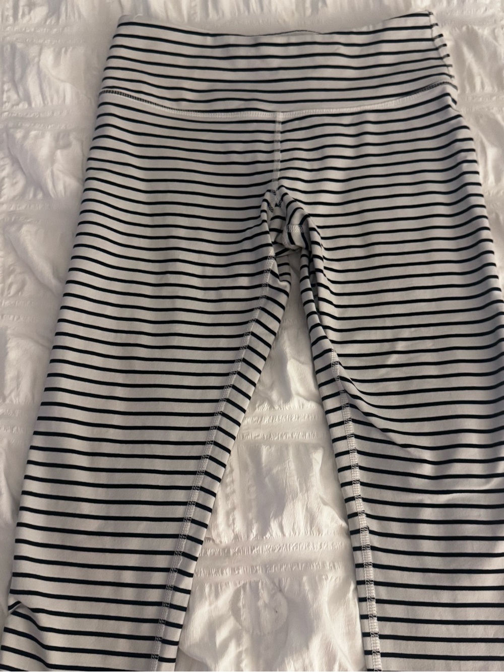 Glyder Black and White Striped Leggings XS